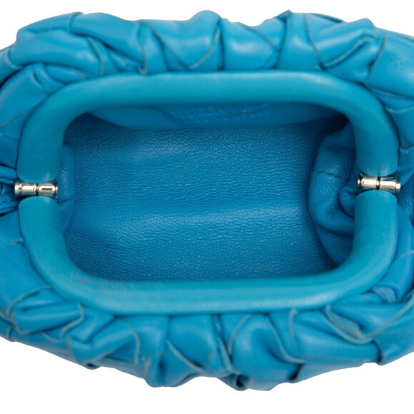 BOTTEGA VENETA Blue Leather Intrecciato Shoulder Bag - Picture 4 of 5